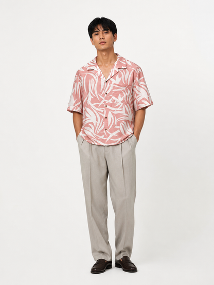 Blush Palm Resort Shirt