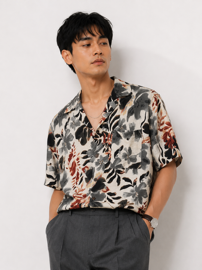 Autumn Botanical Resort Shirt