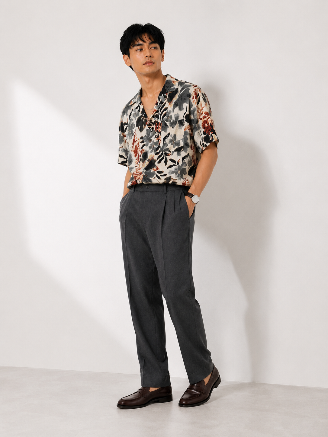 Autumn Botanical Resort Shirt