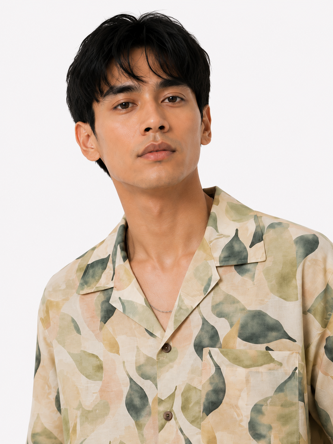 Sage Watercolor Resort Shirt