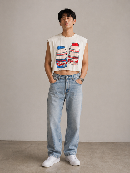 Yakult Cropped Muscle Tee