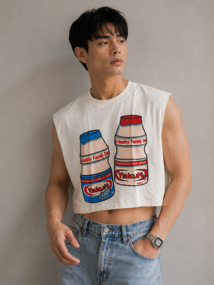 Yakult Cropped Muscle Tee