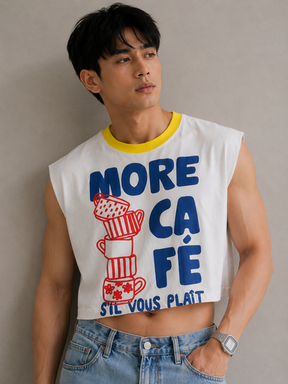 More Café Cropped Muscle Tee