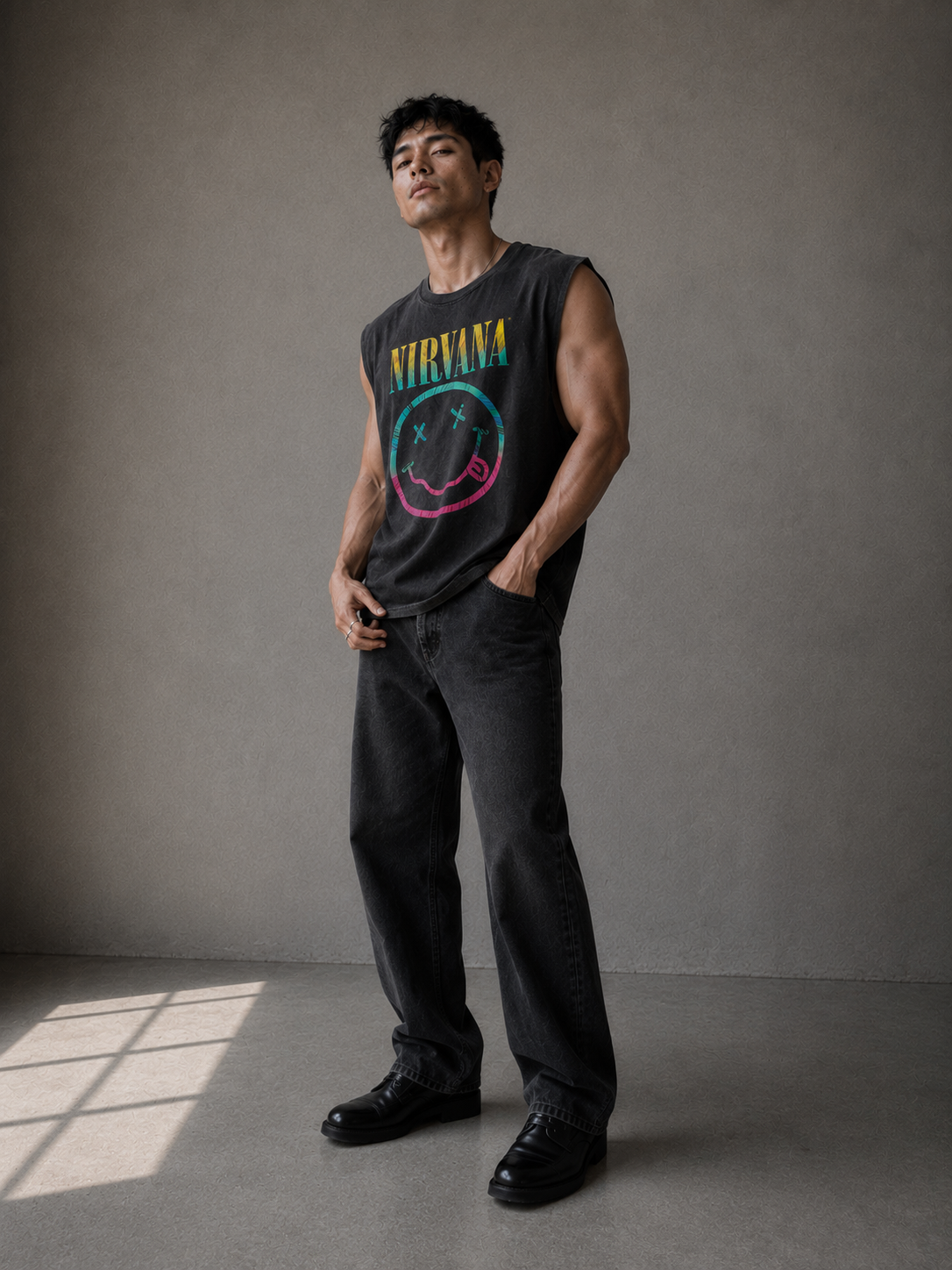 Nirvana Vintage Wash Muscle Tee