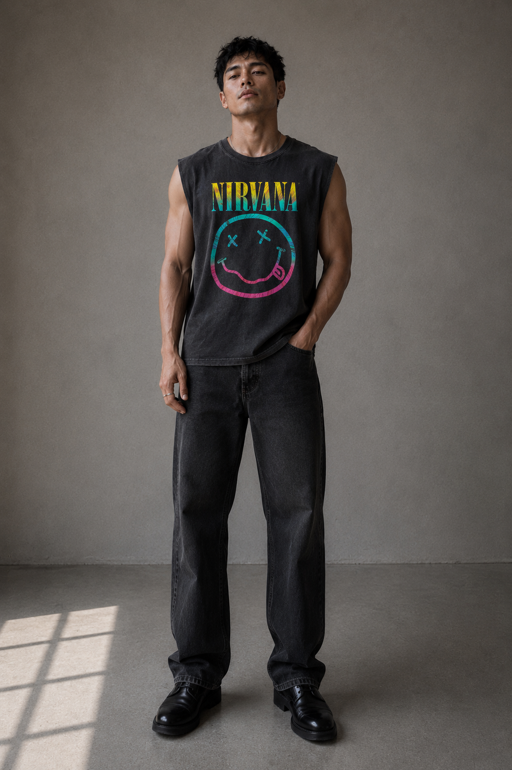 Nirvana Vintage Wash Muscle Tee