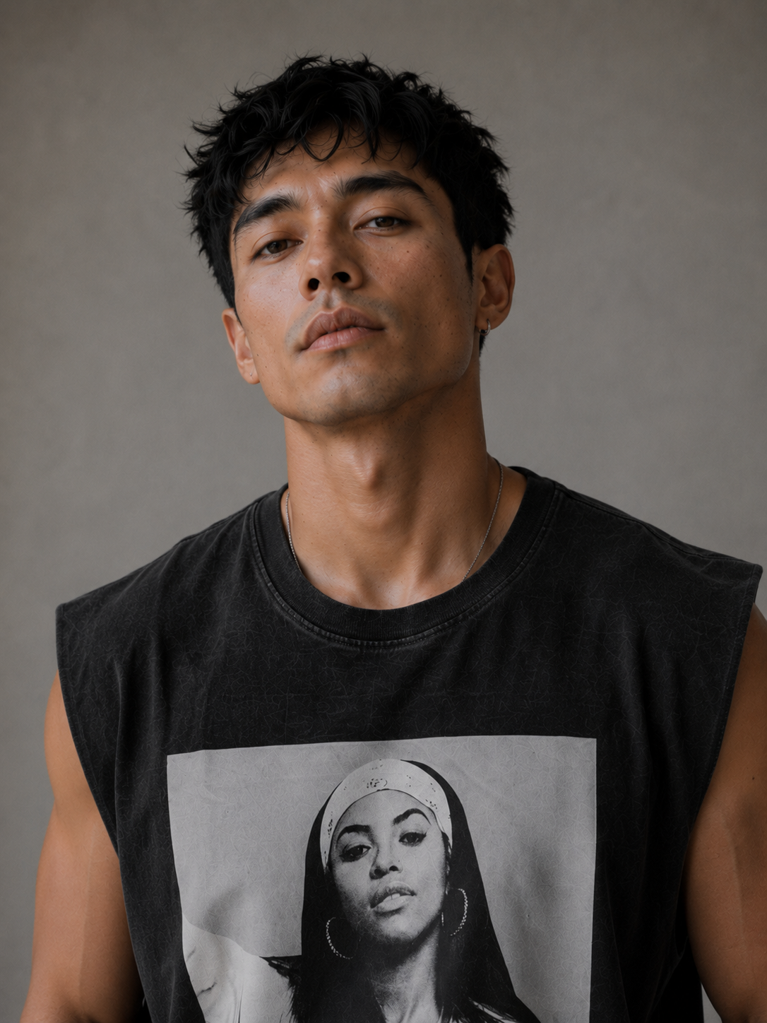 Aaliyah Vintage Wash Muscle Tee
