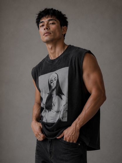 Aaliyah Vintage Wash Muscle Tee