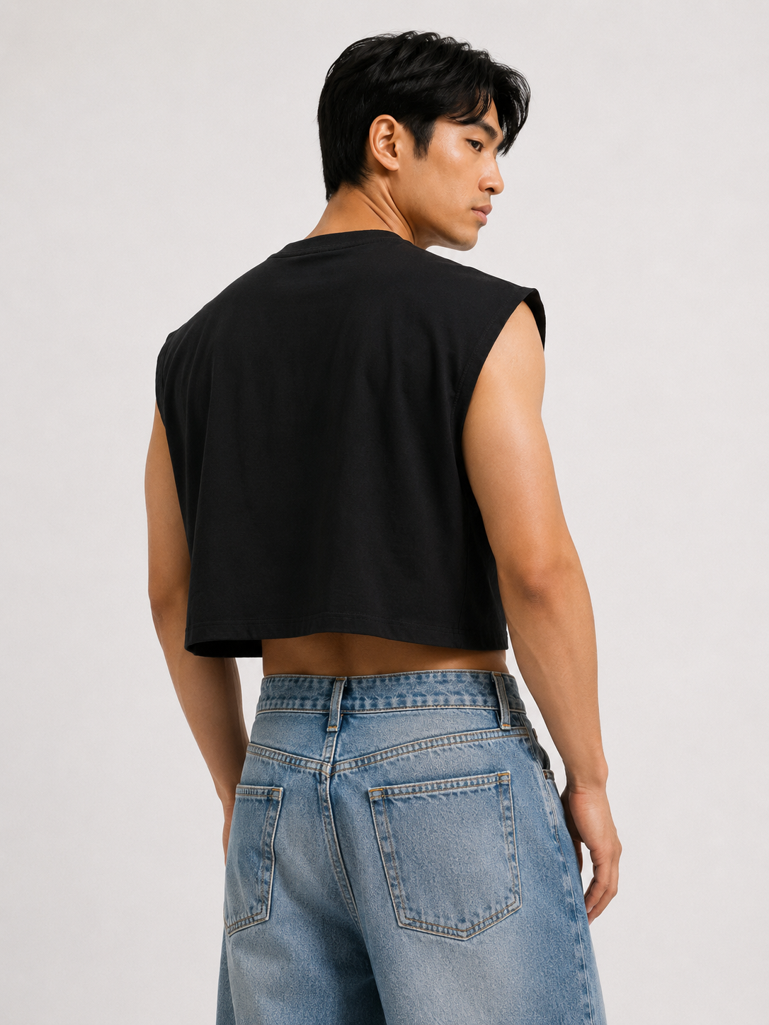 Nirvana Black Cropped Muscle Tee