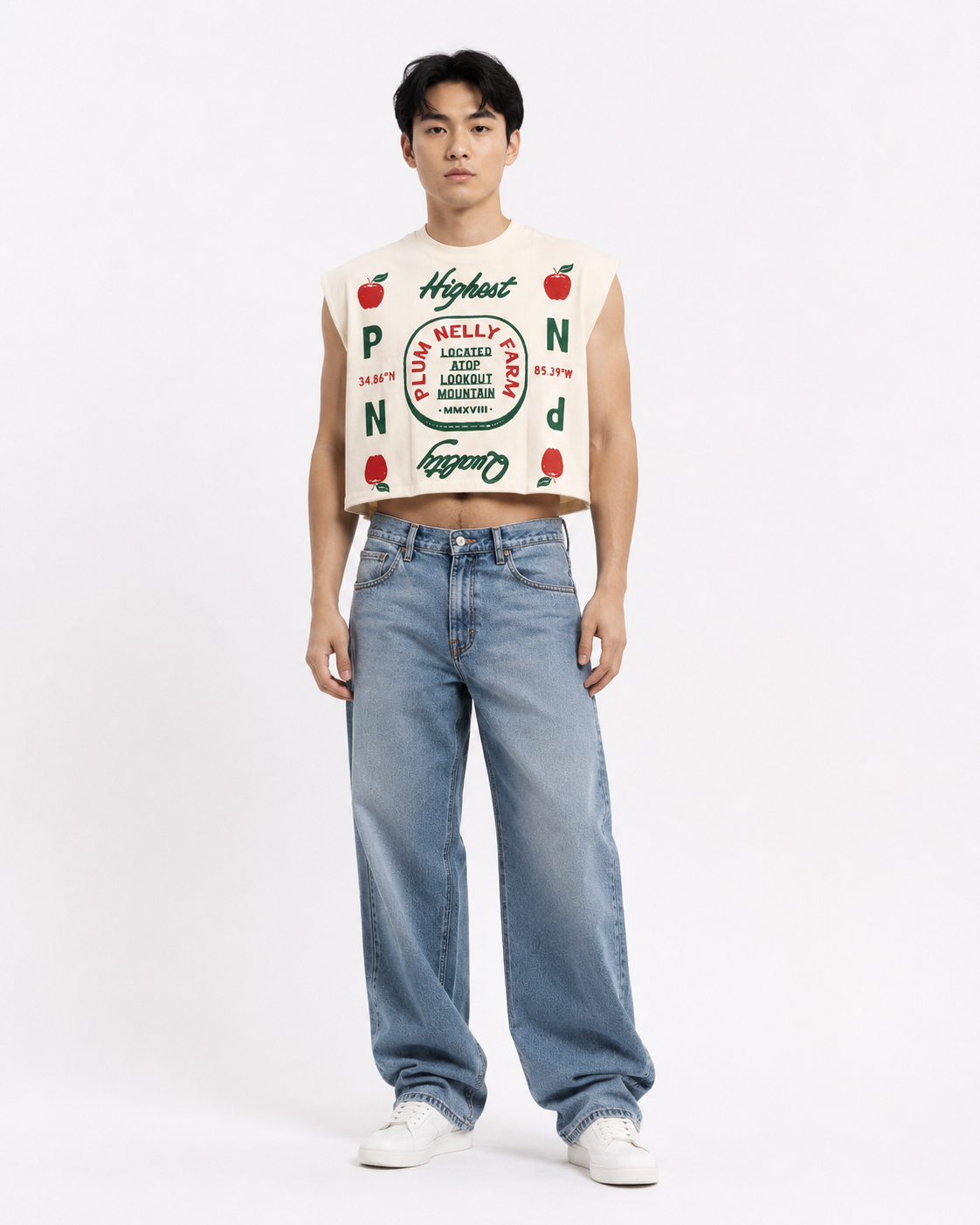 Nelly Farm Apple Cropped Muscle Tee