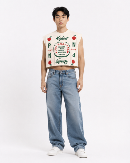 Nelly Farm Apple Cropped Muscle Tee