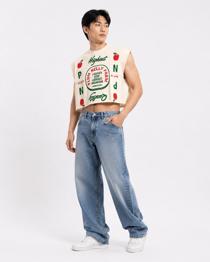 Nelly Farm Apple Cropped Muscle Tee