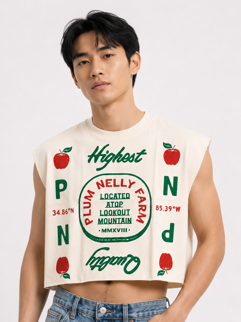 Nelly Farm Apple Cropped Muscle Tee