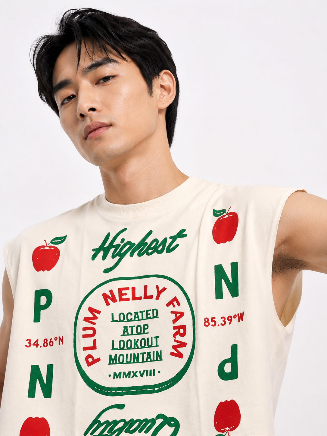 Nelly Farm Apple Cropped Muscle Tee
