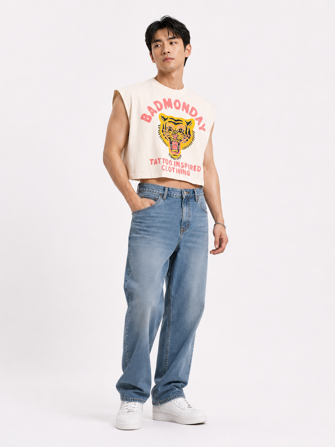 Bad Monday Cropped Muscle Tee