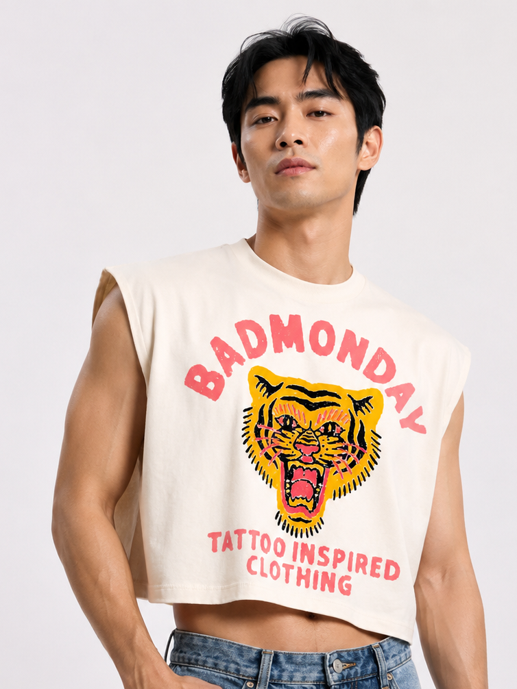 Bad Monday Cropped Muscle Tee
