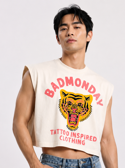 Bad Monday Cropped Muscle Tee
