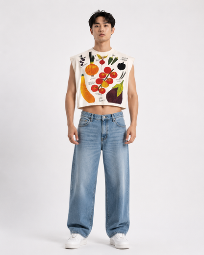 Farmer's Harvest Cropped Muscle Tee