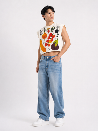 Farmer's Harvest Cropped Muscle Tee