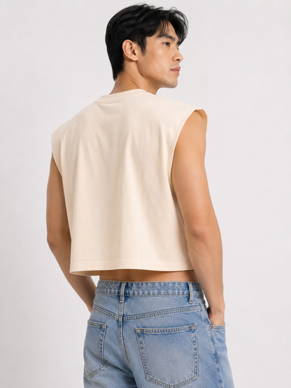 Hello Bangkok Cropped Muscle Tee