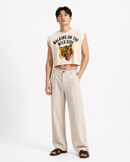 Walking on the Wild Side Cropped Muscle Tee
