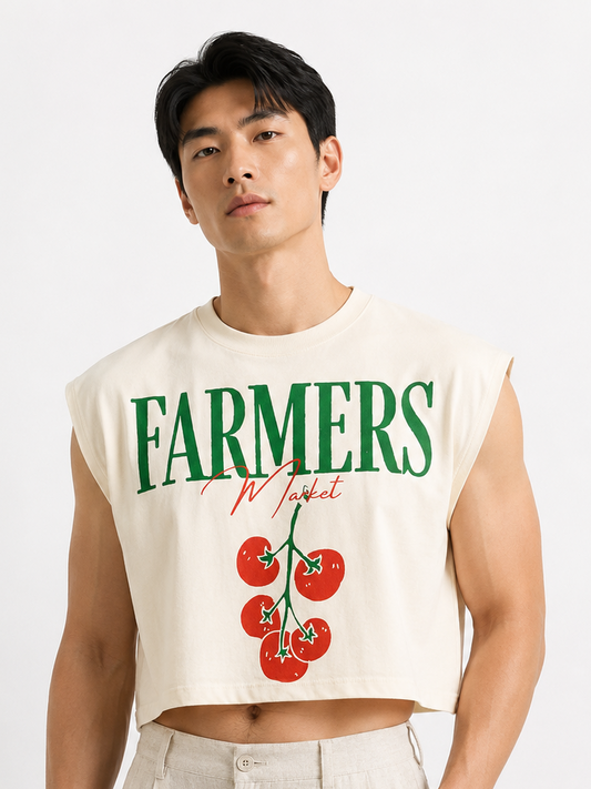 Farmers Market Tomato Cropped Muscle