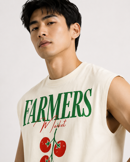 Farmers Market Tomato Cropped Muscle
