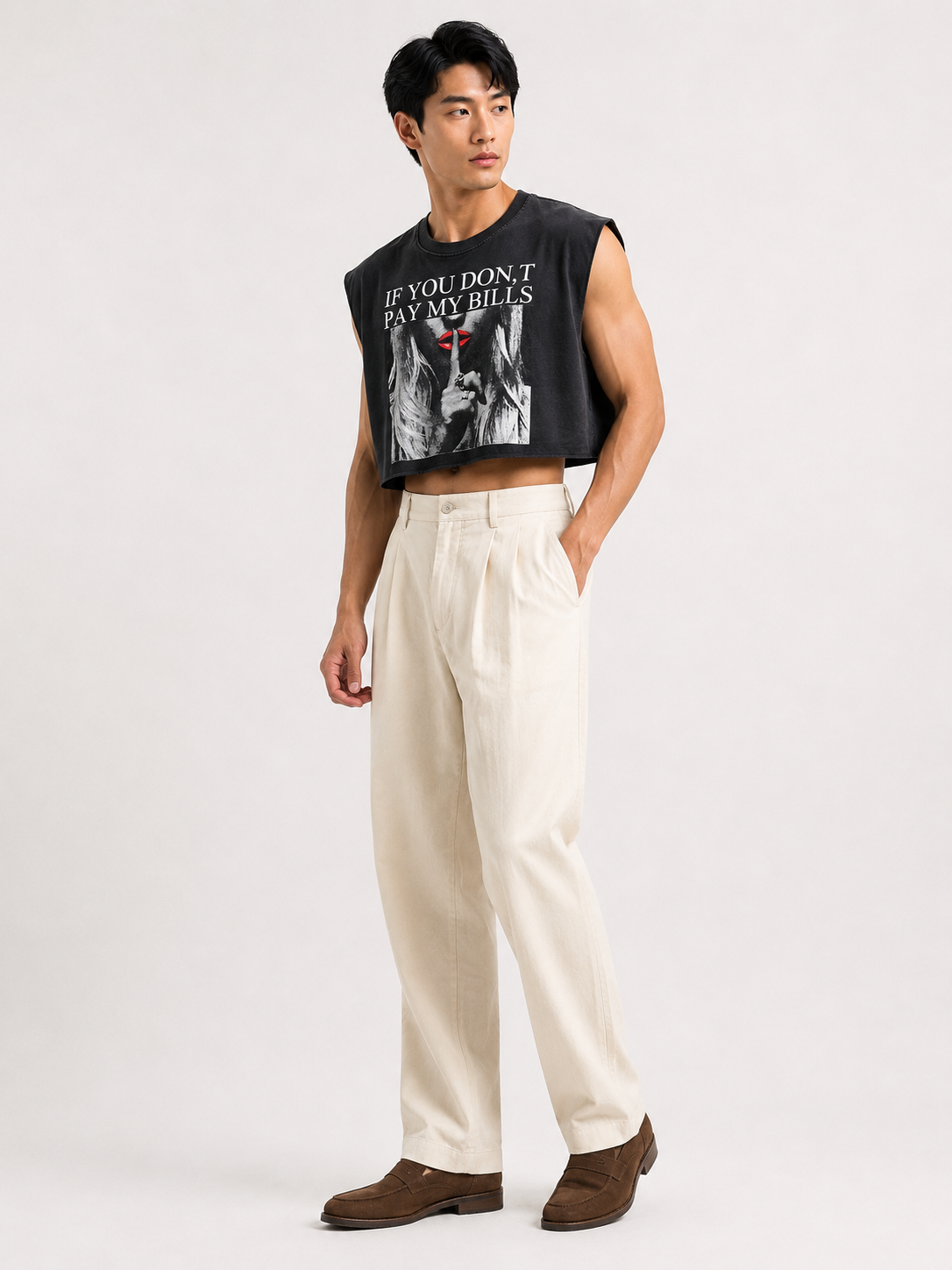 If You Don't Pay My Bills Cropped Muscle Tee