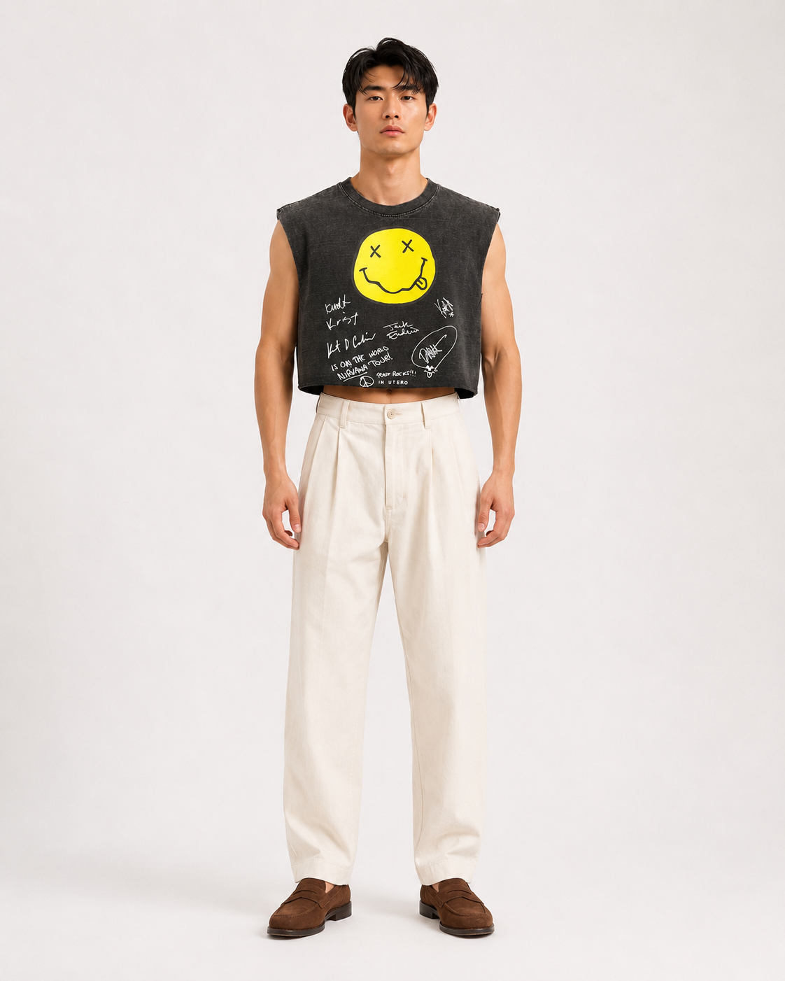 Nirvana Signature Cropped Muscle Tee