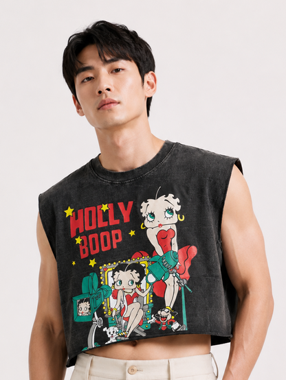 Betty Boop Cropped Muscle Tee