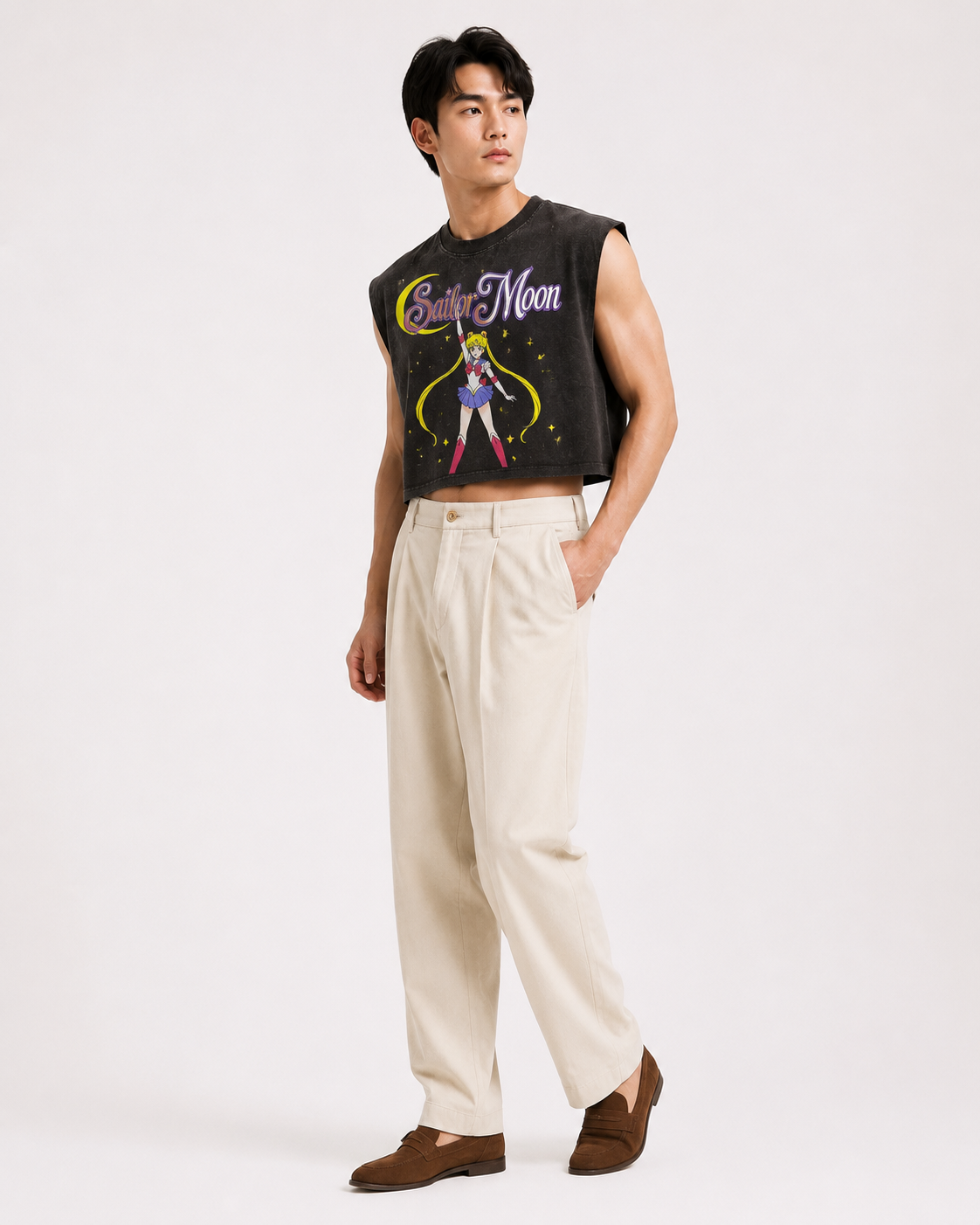 Sailor Moon Cropped Muscle Tee