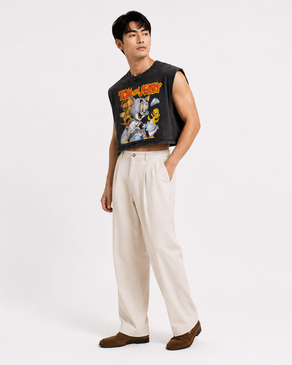 Tom & Jerry Cropped Muscle Tee