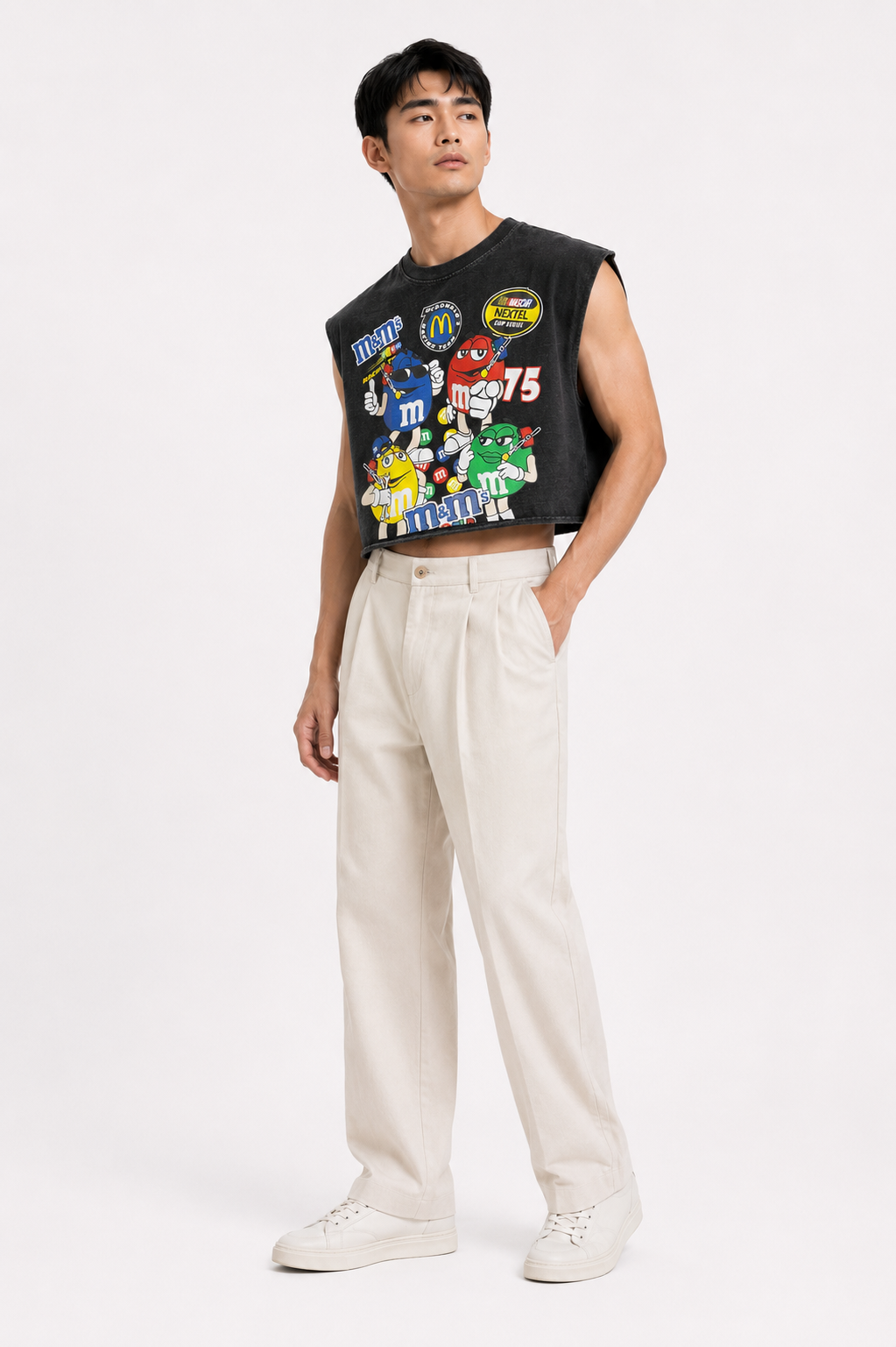 M&M's Racing Team Cropped Muscle Tee