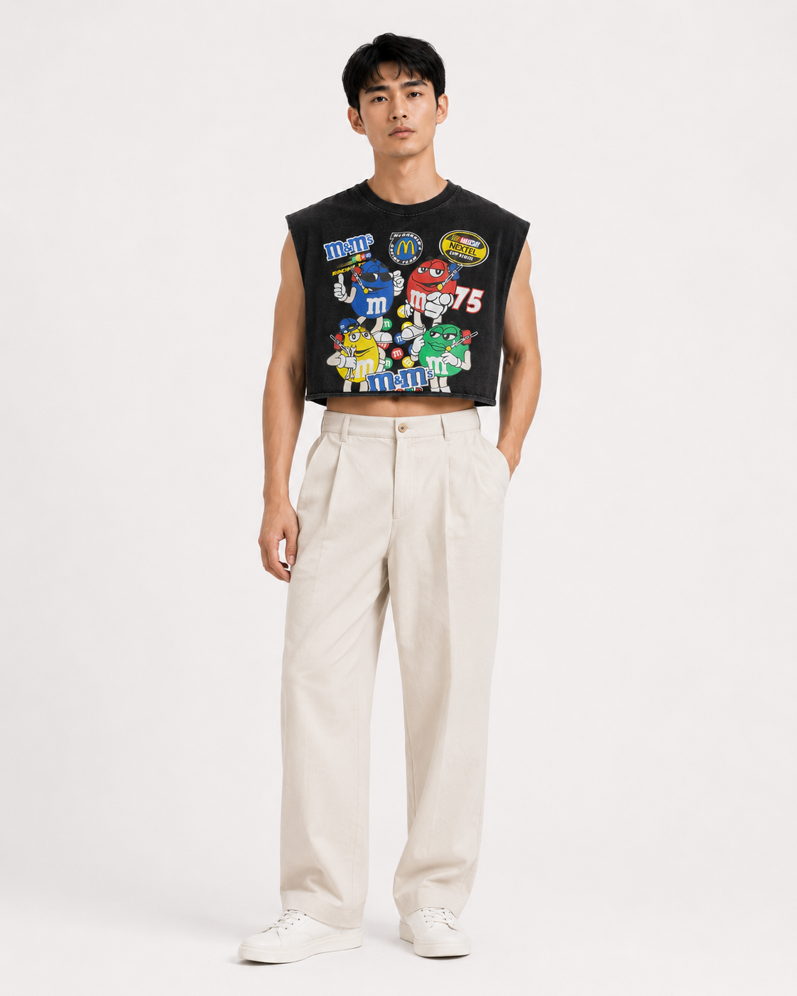 M&M's Racing Team Cropped Muscle Tee