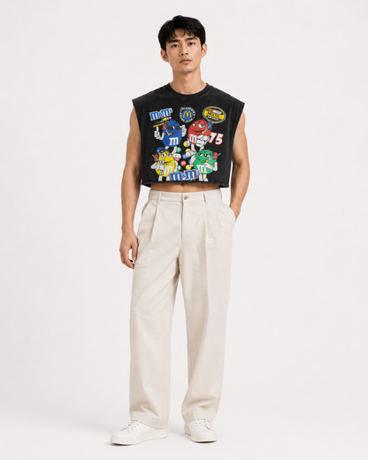M&M's Racing Team Cropped Muscle Tee