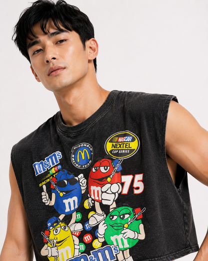M&M's Racing Team Cropped Muscle Tee