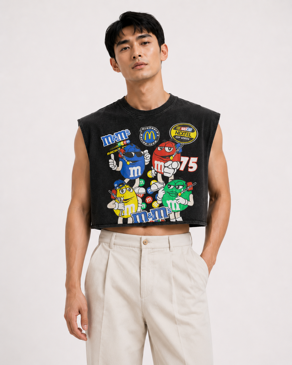 M&M's Racing Team Cropped Muscle Tee