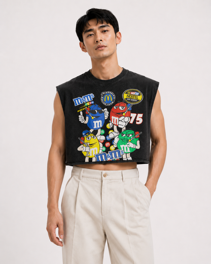 M&M's Racing Team Cropped Muscle Tee