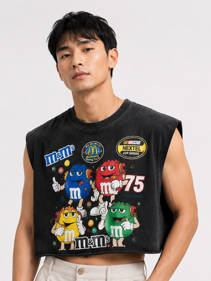 M&M's Racing Team Cropped Muscle Tee