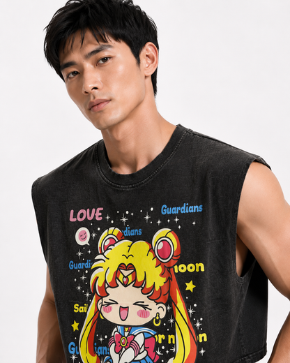 Chibi Sailor Moon Cropped Muscle Tee