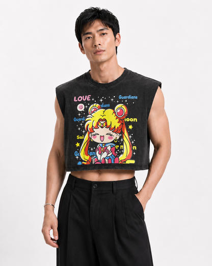 Chibi Sailor Moon Cropped Muscle Tee