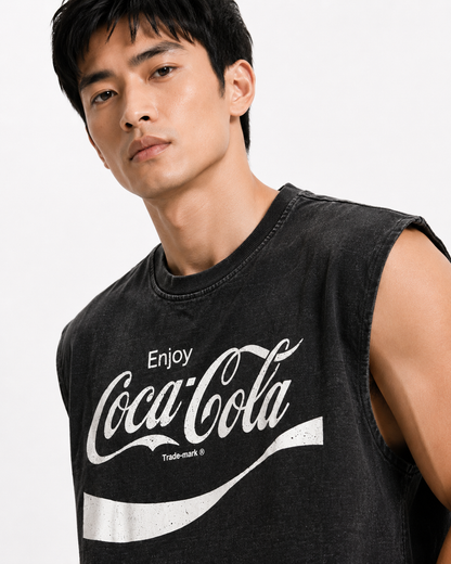 Coca-Cola Vintage Logo Cropped Muscle Tee