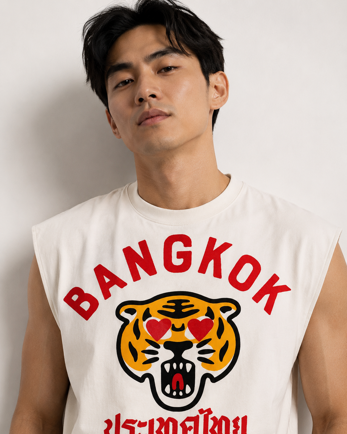 Bangkok Tiger Love Classic Cropped Muscle Tee