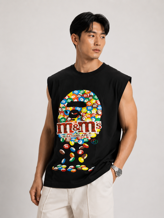 BAPE x M&M's Black Sleeveless Tee