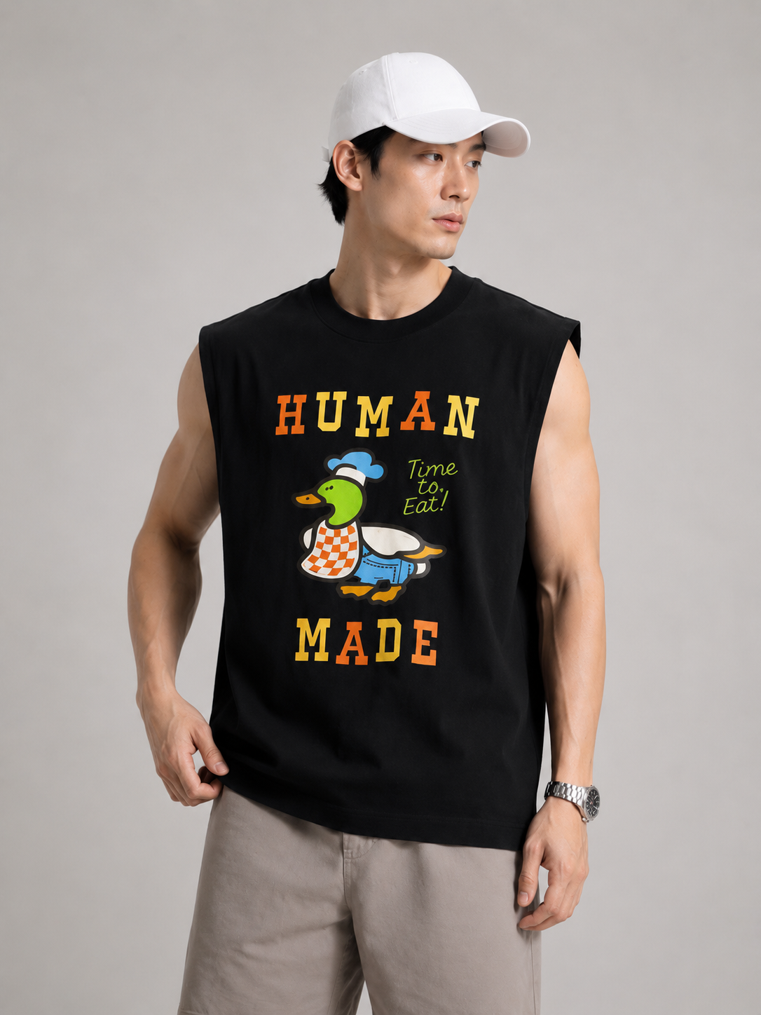 Human Made Duck Black Sleeveless Tee
