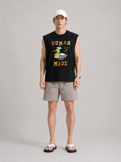 Human Made Duck Black Sleeveless Tee
