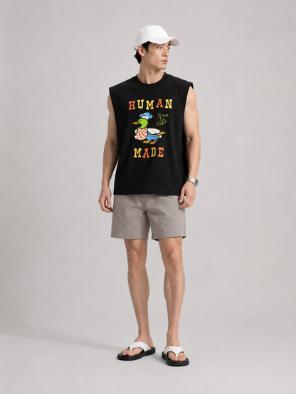 Human Made Duck Black Sleeveless Tee