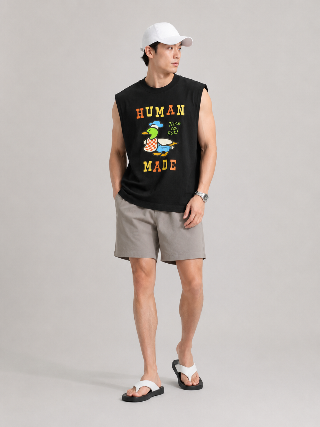 Human Made Duck Black Sleeveless Tee
