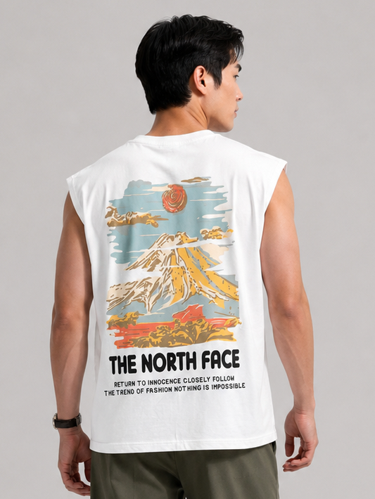 The North Face Mountain Graphic White Sleeveless Tee