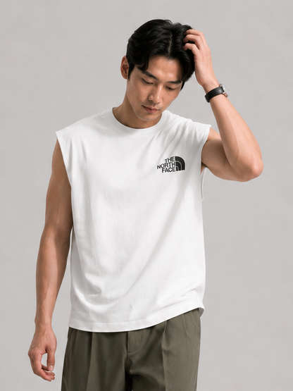 The North Face Mountain Graphic White Sleeveless Tee