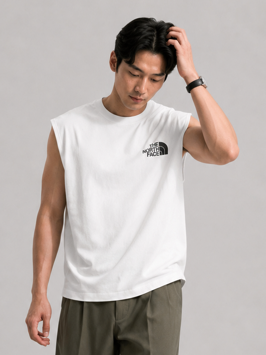 The North Face Mountain Graphic White Sleeveless Tee